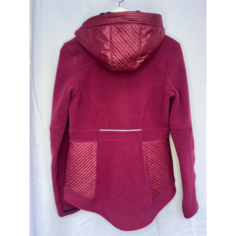 Athleta Unstoppable Fleece Lined Full Zip Jacket Chilled Sangria Small - Picture 3 of 11